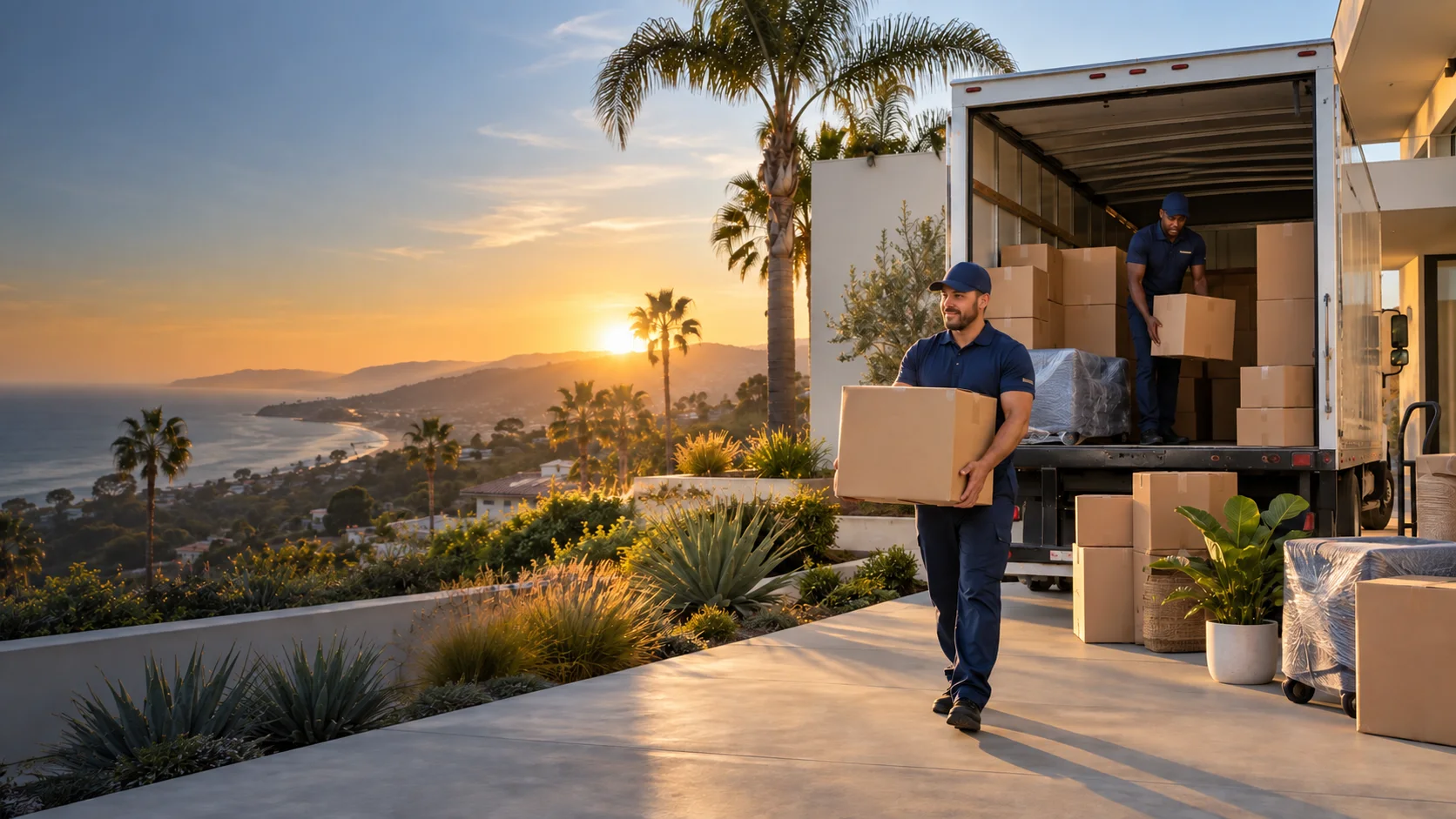 Professional movers providing moving services in California